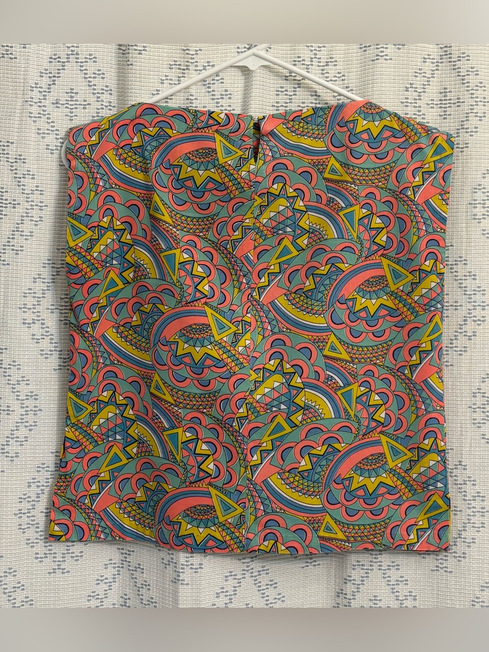 VINTAGE: Psychedelic ‘60s/‘70s Boxy Crop Top (Handmade/sewn) - Picture 2 of 11